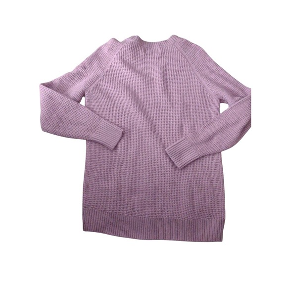 SoSoft Crew-Neck Tunic Sweater Rose Dawn XS Waffle Knit Oversized Preppy Classic - Picture 8 of 8